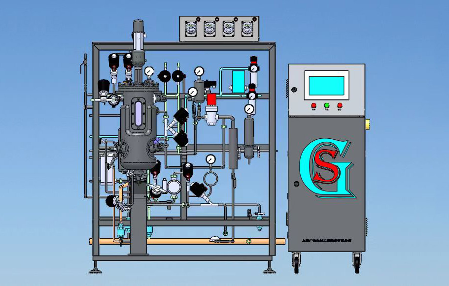 GS8000A-10L/SZ全自動(dòng)發(fā)酵罐三維效果圖